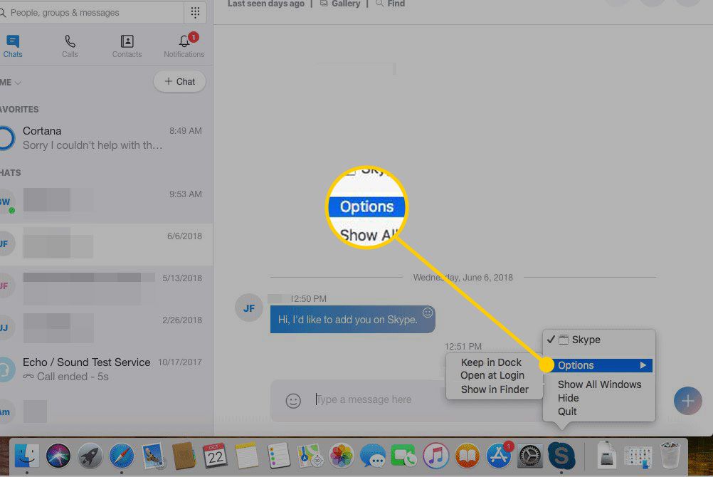 signout of skype for mac